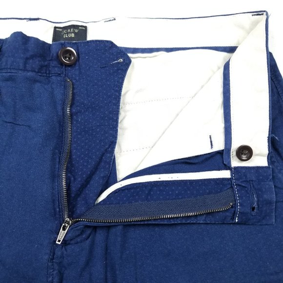 J. Crew Club Shorts Size 32 Flat Front in Navy 11" Length Preppy Casual - Picture 7 of 7